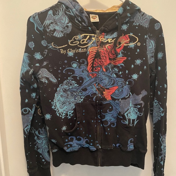 Ed Hardy Jackets & Coats Christian Audigier Jacket Hoodie Size S